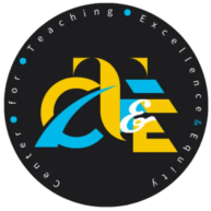 Circular logo with stylized letters 